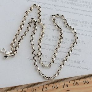 Sterling 925 Silver 3.5mm Rolo Chain Necklace (XH041845W)