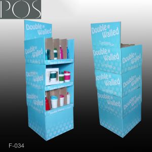 grocery store pop corrugated display stand for bottles