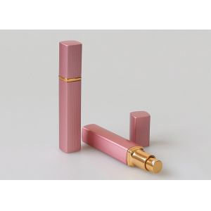 Pink Engraved Glass Travel Perfume Atomiser Bottles 12ml Rectangular Shape