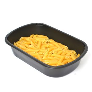 China Black Disposable Rectangle FDA Frozen Food Tray Packaging on sale