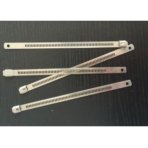 SS304 Naked Stainless Steel Ladder Cable Ties With Metal Barb Fire Resistant