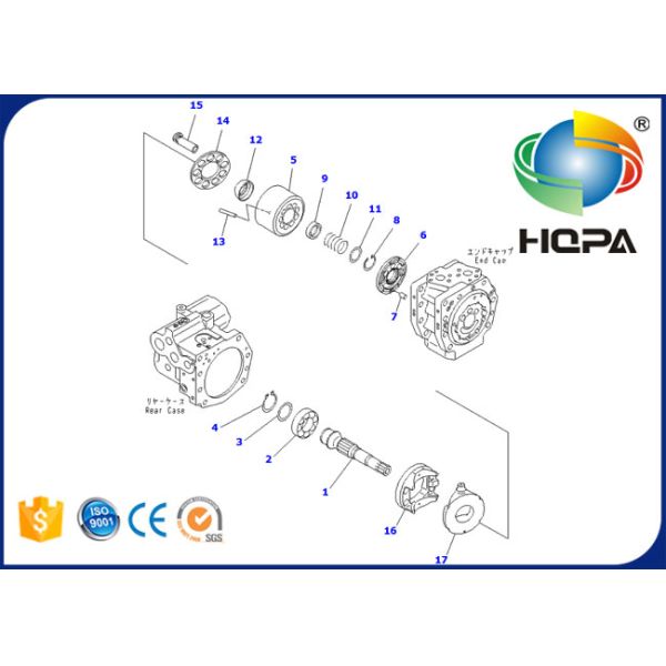 708-2L-00411 708-2L-00460 Hydraulic Main Pump Seal Kit for Komatsu PC200-6H