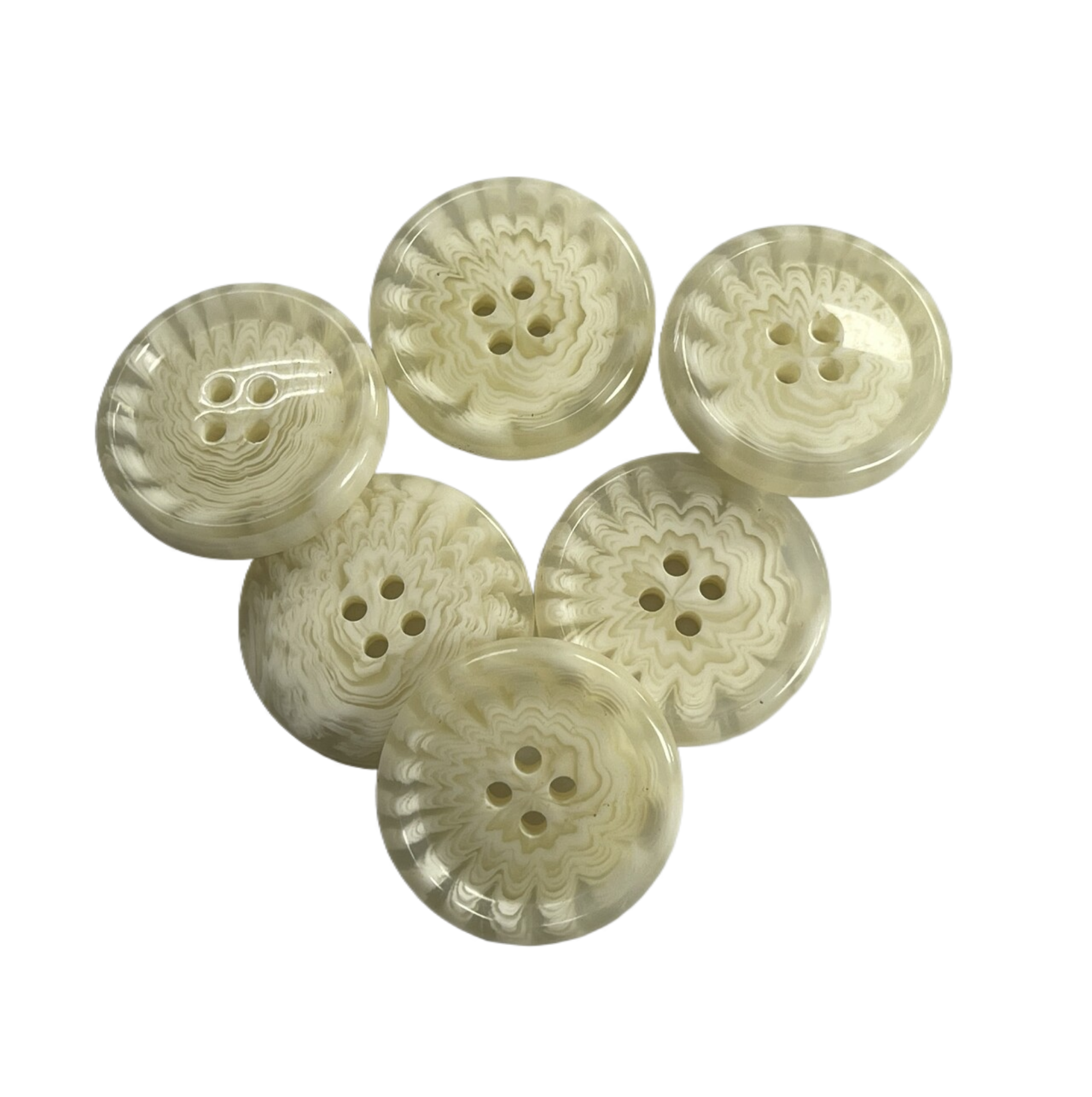 Off White Color Horn Plastic Coat Buttons With Rim 55L 4 Hole Use On Women'S Coat Outwear