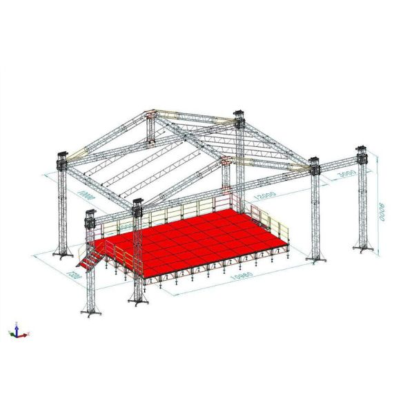 Sound And Light Arch Roof Truss Aluminum Truss Roof System for Event Staging