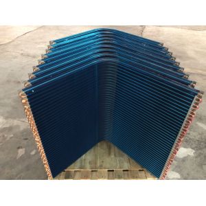 Alvanized Plate Chiller Condenser Coil Copper Tube Air Conditioner