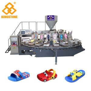 Automatic Rotary PVC PCU Kids' Sandals Making Machine With Air Blowing 20