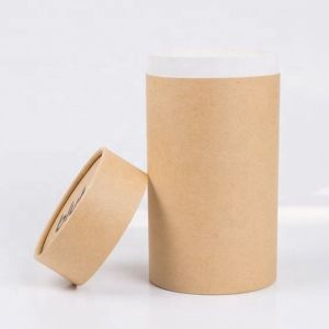 Eco Friendly Kraft Paper Tube Packaging / Paper Cylinder Container Disposable