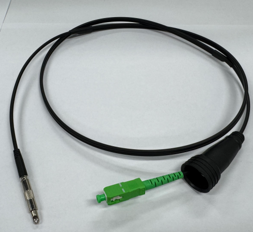 Pushable Pre-connector SC/APC Metal Connector Fiber Patch Cord Black For Through The Duct And Wall FTTH