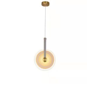 China Luxury Belt Modern Creative Restaurant Nordic Bedroom Glass Pendant Light on sale