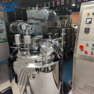 Two Way 500L Vacuum Emulsifying Mixer Machine Steam Heating
