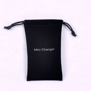 Silkscreen Biodegradable Drawstring Pouch Bags Small Custom PU Leather Nanometer