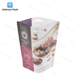 Polyester Material Gusset Packaging Bag Reusable For Snack Nut