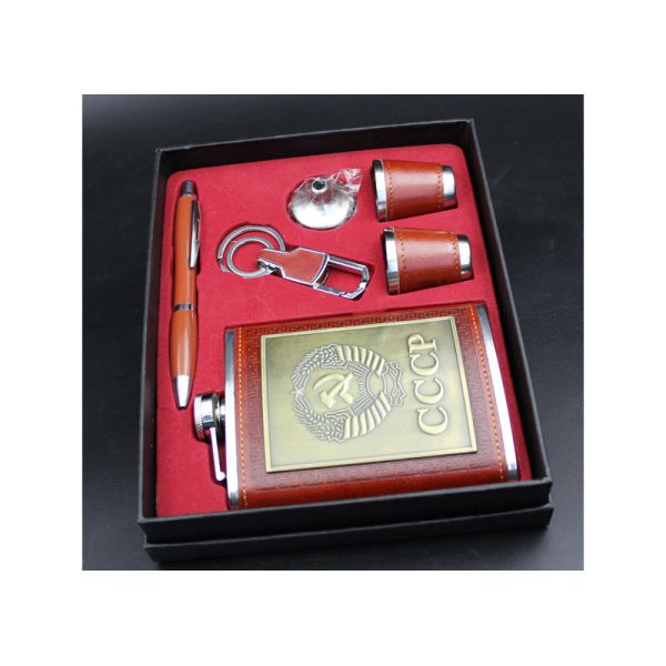 Pocket Liquor Bottle Gift Box Set , 8 Oz Ccp Alcohol Hip Flask Western Style