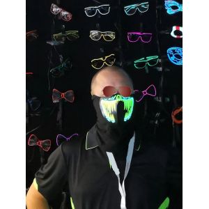 Wholesale Halloween Party Costume Cosplay Props Masks LED Rave Face Mask