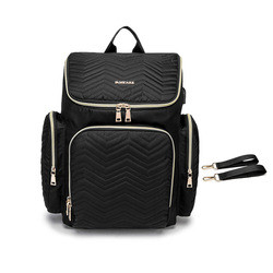 Embroidered Diaper Bag Backpack With USB