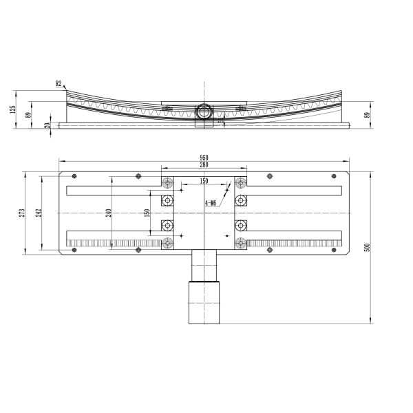 Arc Angle Motorised Translation Stage 7 Degree Tilt Adjustment Bearing Capacity 150kg