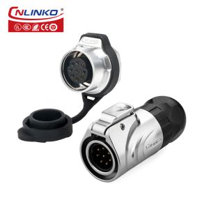 CNLINKO LP16 Plug and Socket Male Female M16 Round 9 Pin Waterproof Cable