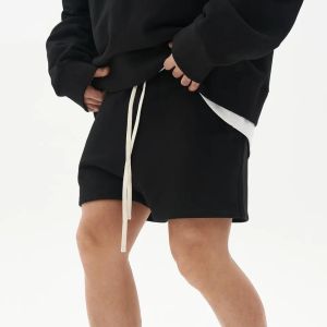 Men Cotton Sweat Shorts with Pockets Workout Casual Loose Shorts Sportswear