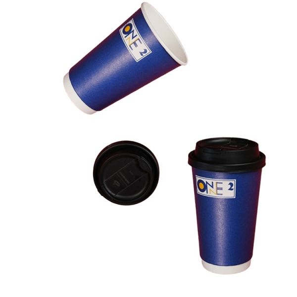 Wholesale customized logo disposable paper cup eco-friendly and biodegradable double-layer hot drink coffee cup