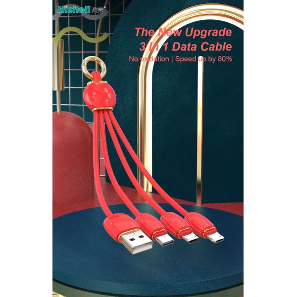 Abrasion Resistance Mobile Phone USB Cables Fireproof Ultraportable