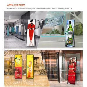 Full Color Indoor Advertising LED Poster Floor Standing Display Screen For