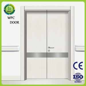 Waterproof Hospital Double Door , WPC Double Glass Doors Anti Insect