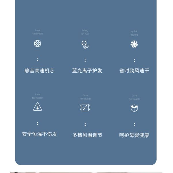 Concentrator Nozzle High Speed Hair Dryer Air Styler Salon Hot Air Brush for Household