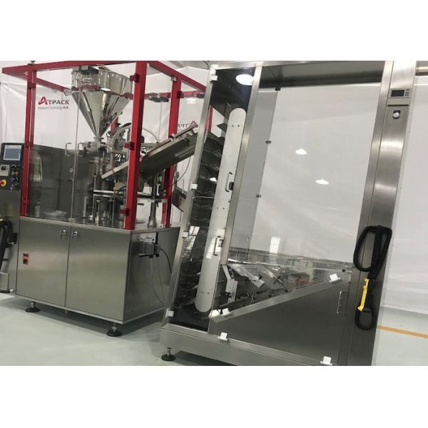 Buy Touch Screen 60pcs/Min 253mm Aluminum Tube Filling Machine at wholesale prices