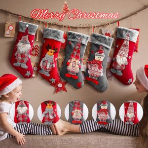 Christmas Stockings Unique 3D Gnomes Xmas Stockings Santa Claus Fireplace