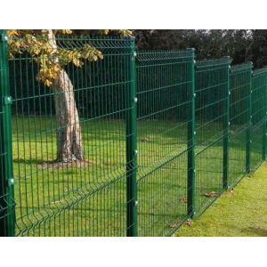 PVC Coated Galvanized 3D Metal Fence Panels for Road Garden Land School