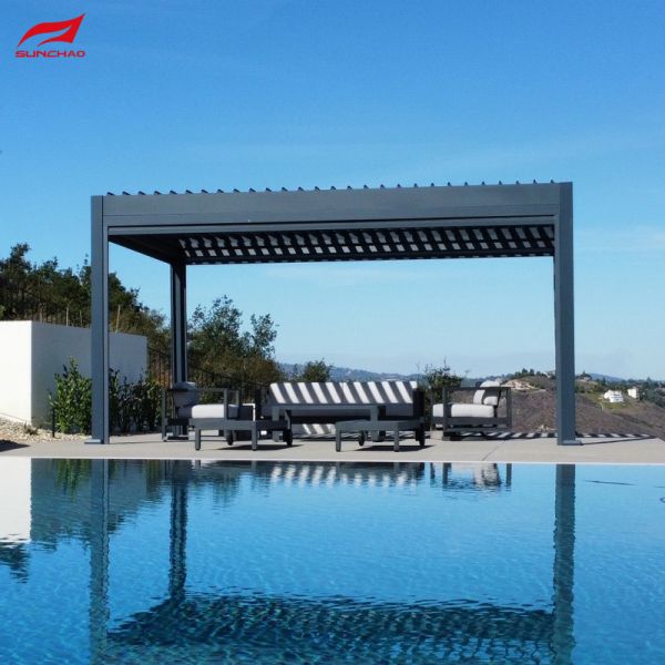 Buy Remote Control System Aluminium Pergola for Garden Design Integration at wholesale prices