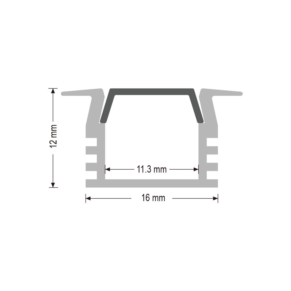 LED high-purity aluminum profiles with embedded decorative edges