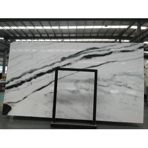 Panda white marble natural stone slab