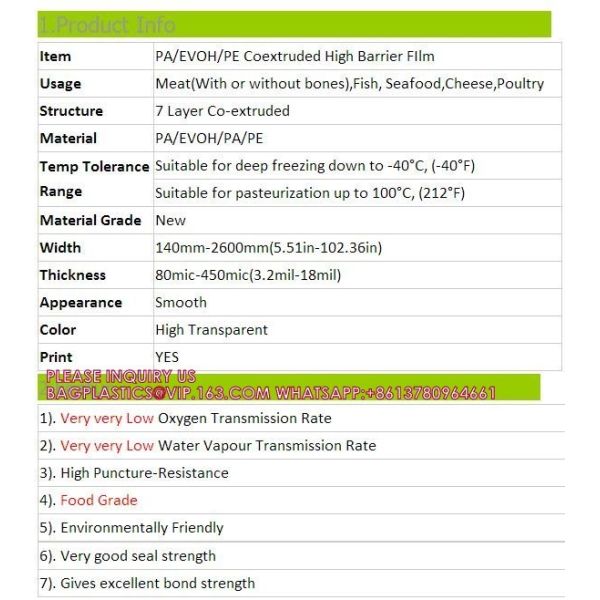 Nylon Lldpe Meat Cheese Shrink Film Bag Packaging Transparent Printing Shrink Film