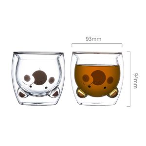 200ml Cartoon Borosilicate Personalized Glass Cup For Bar