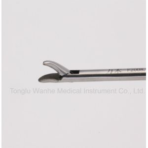 Steel Laparoscopy Surgical Instruments Curved Needle Holder with FDA Certificati
