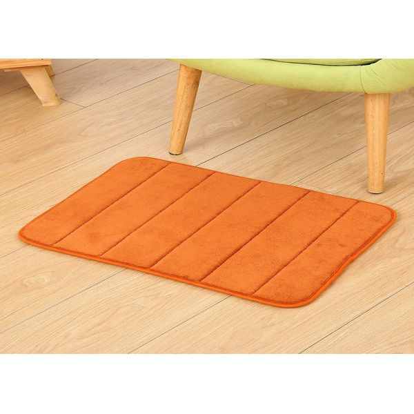 Embossing stripe design 100% polyester memory foam area rugs anti-skid rug