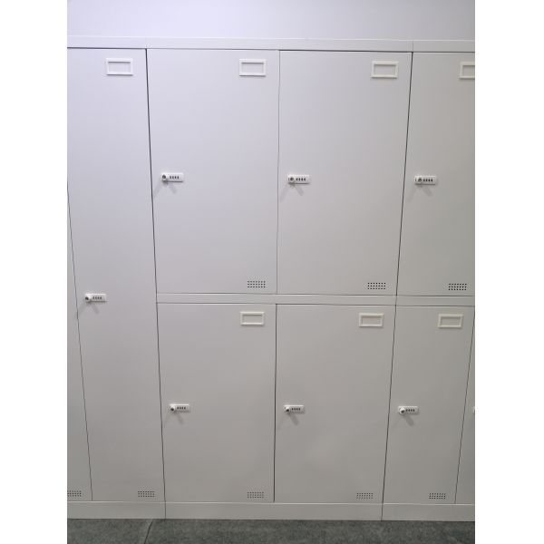 H1850*W900*D450mm Flush 4 Door Metal Lockers Staff Metal Storage Wardrobe Frameless