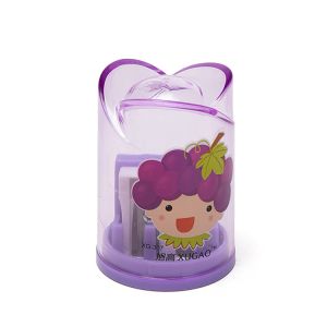Flower Transparent Hand Pencil Sharpener Silk Printing Logo