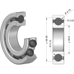 RN208 Brass Cage Mud Pump Cylindrical Roller Bearing