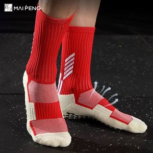 Custom Non Slip Athletic Football Socks Breathable Mesh Men Grip Socks