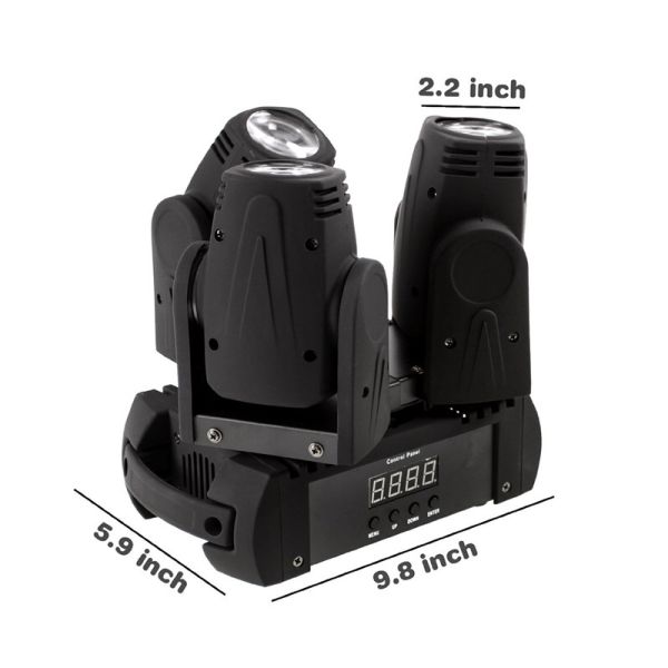 Three Heads CREE Mini Beam Moving Head Light 10W 4in1 IP33 Infinite Rotation