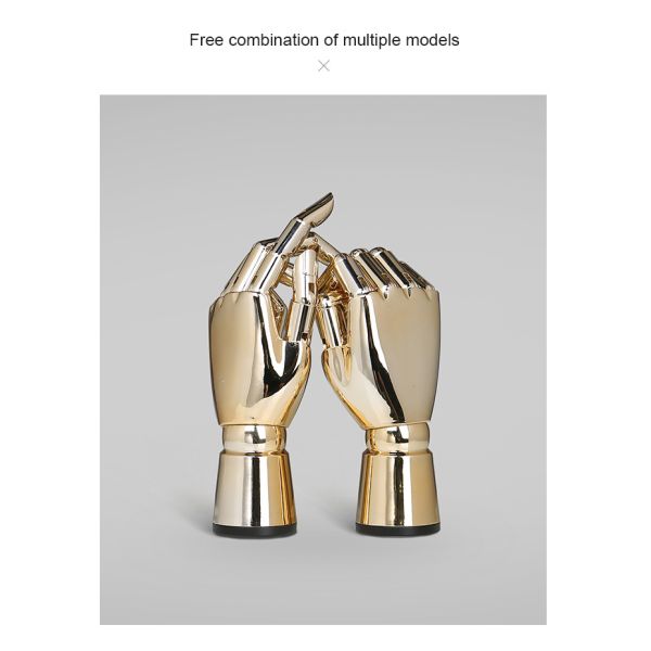 Glossy plastic mannequin hand female decorative hand model for jewelry accessories display