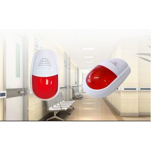 wireless alarm system call button pager and light sound device