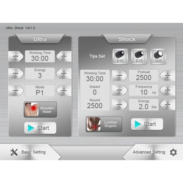 Pneumatic Shockwave Ultrasound Physiotherapy Machine For Sport Injury Recover