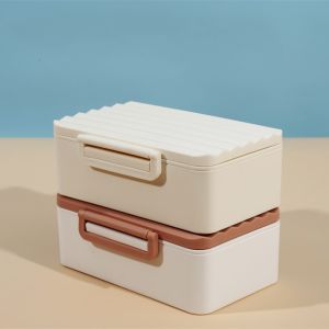 Square Thermal Plastic Lunch Boxes Bowl Set Heat Insulated