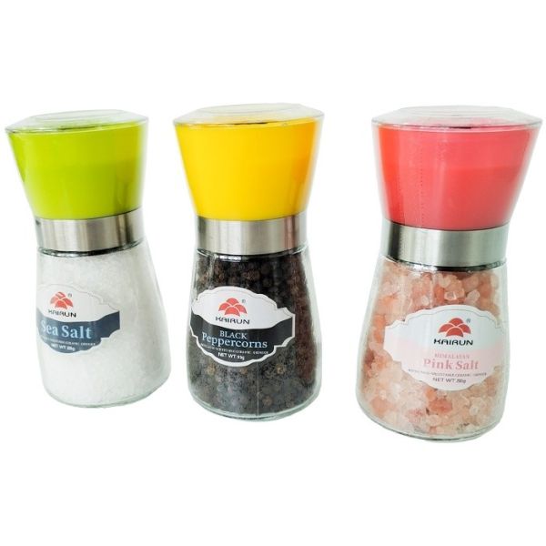 Buy Adjustable Grinder Salt Pepper Mill Set Stainless Steel Cap at wholesale prices