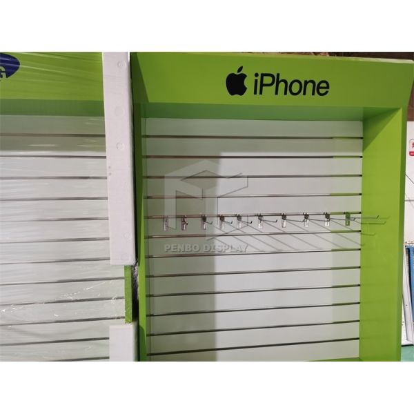 Slatwall Mobile Phone Display Showcase Store Furniture 8mm Thick Metal