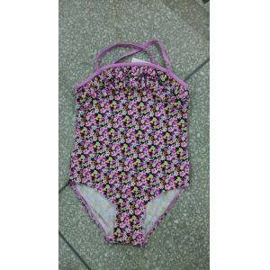 Fancy small flower Girl Floral Print Swimsui one piece