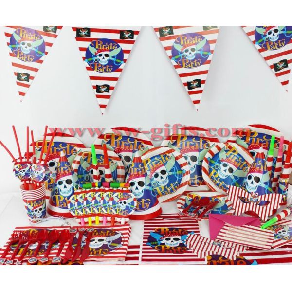 Buy Kids Birthday Party Decoration Set Pirate Theme Party Supplies Baby Birthday Party Pack at wholesale prices